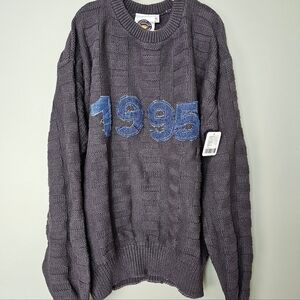 ReMADE By UO Urban Renewal 1995 Denim Patch Sweater, S/M **EACH ONE UNIQUE**